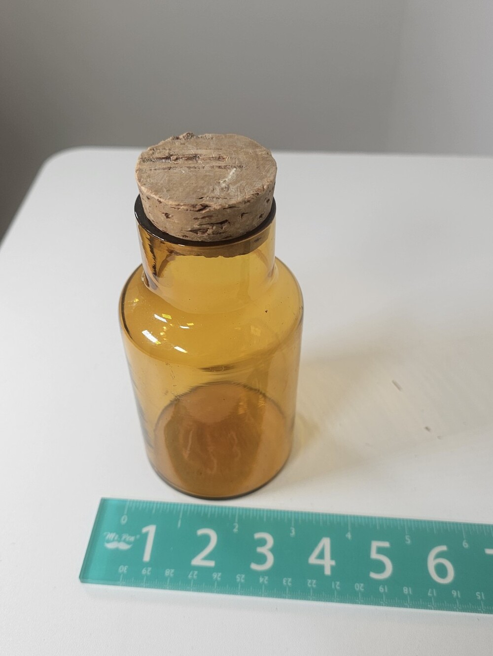 Amber Cork Top Bottle Pharmaceutical Bottle Colored Glass Prescription Druggist - Picture 4 of 5